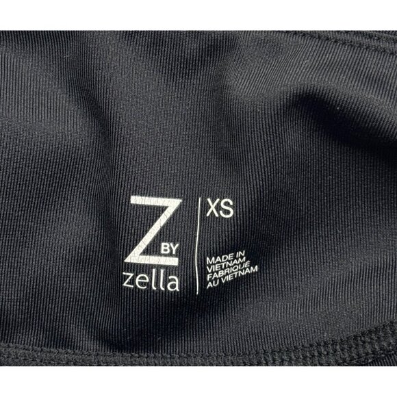 Z By Zella Black Mesh Insert Leggings With Iridescent Stripes XS Womens - Picture 8 of 9